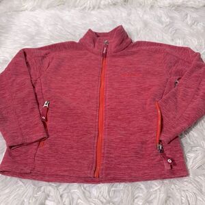 🟢3 for $20—/MARMOT Fleece Jacket exposed orange zip closure zip pockets girl